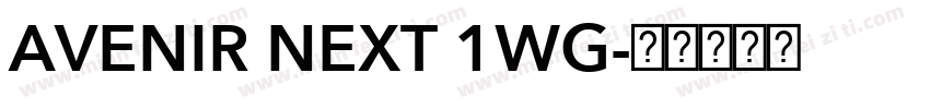 AVENIR NEXT 1WG字体转换